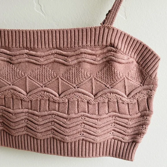 NWOT Free People Falling For You pink mauve Bralette bra sz S - Picture 4 of 6